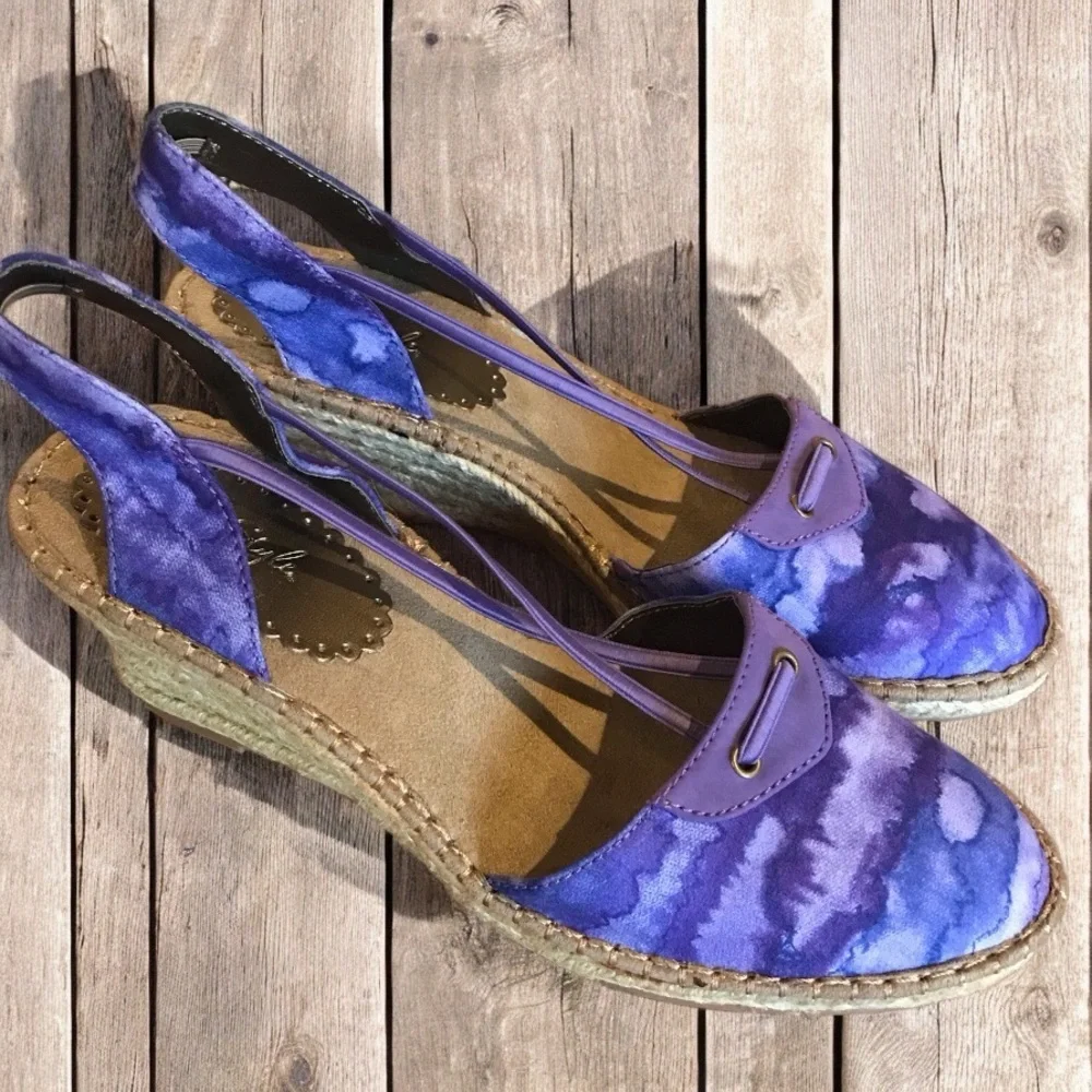 New without Tags‎ Soft Style HUSH PUPPIES Espadrille Wedges Sz 9.5M
